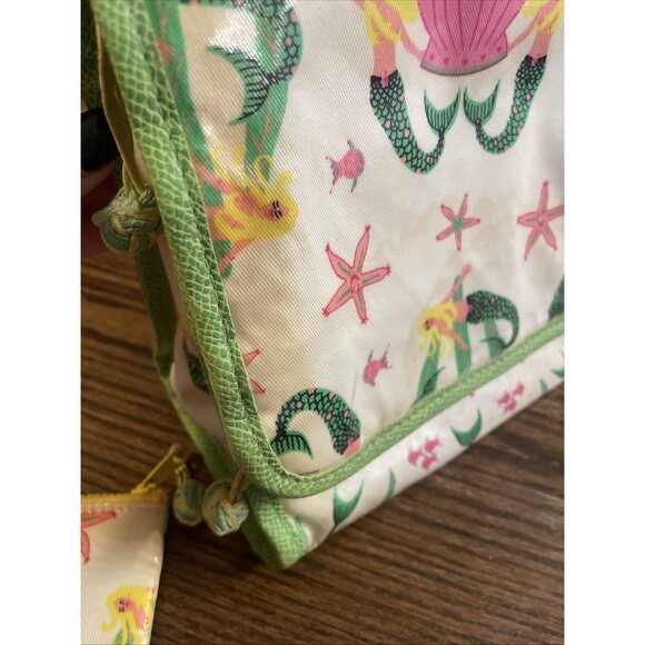 Stephanie Johnson Mermaid, Pink, Green, Seashell Travel organizer makeup bag - Picture 6 of 12